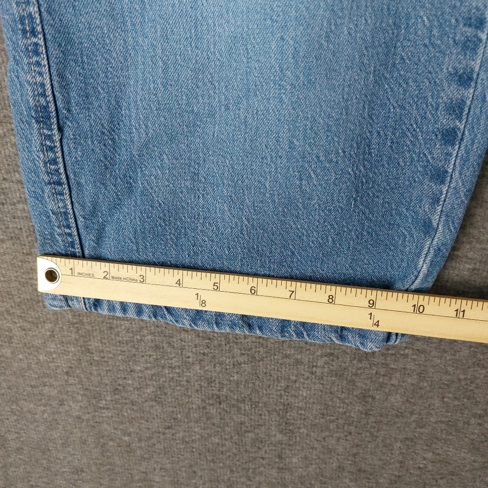 WE THE FREE JEANS WOMENS BLUE PIPER WIDE LEG CROP DENIM CAPRI PANTS SIZE 30 - Picture 4 of 10